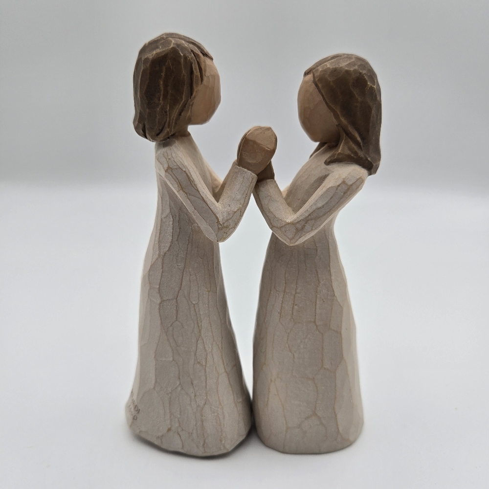 Vintage Willow Tree Sisters By Heart Praying Girl Figurine Set Signed 2000 Lordi